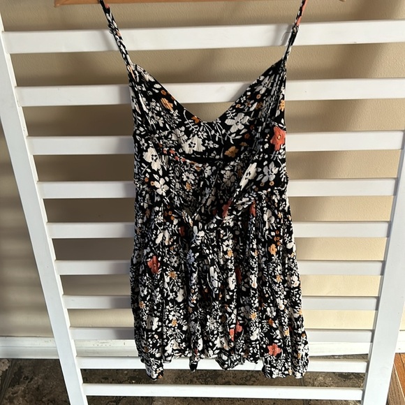 Free People Kaley Mini Dress in Black Floral Size 6 - Picture 5 of 16